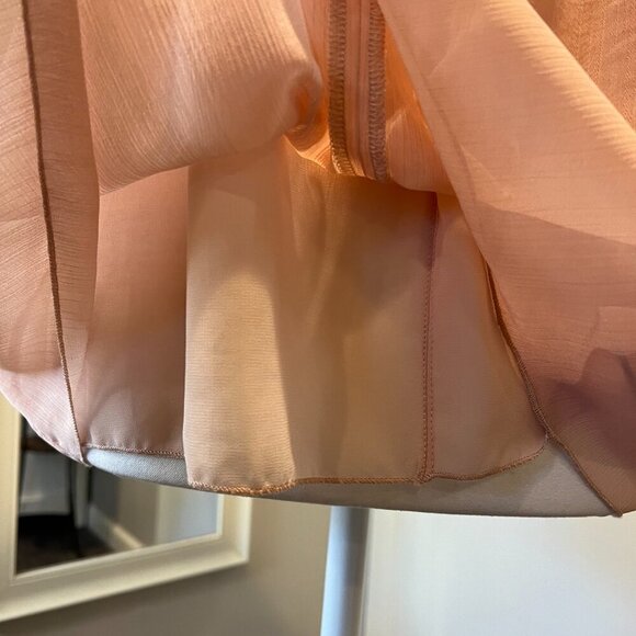 Zara Light Pink Ruffled Short Sleeve Blouse, Size Small - Picture 9 of 16